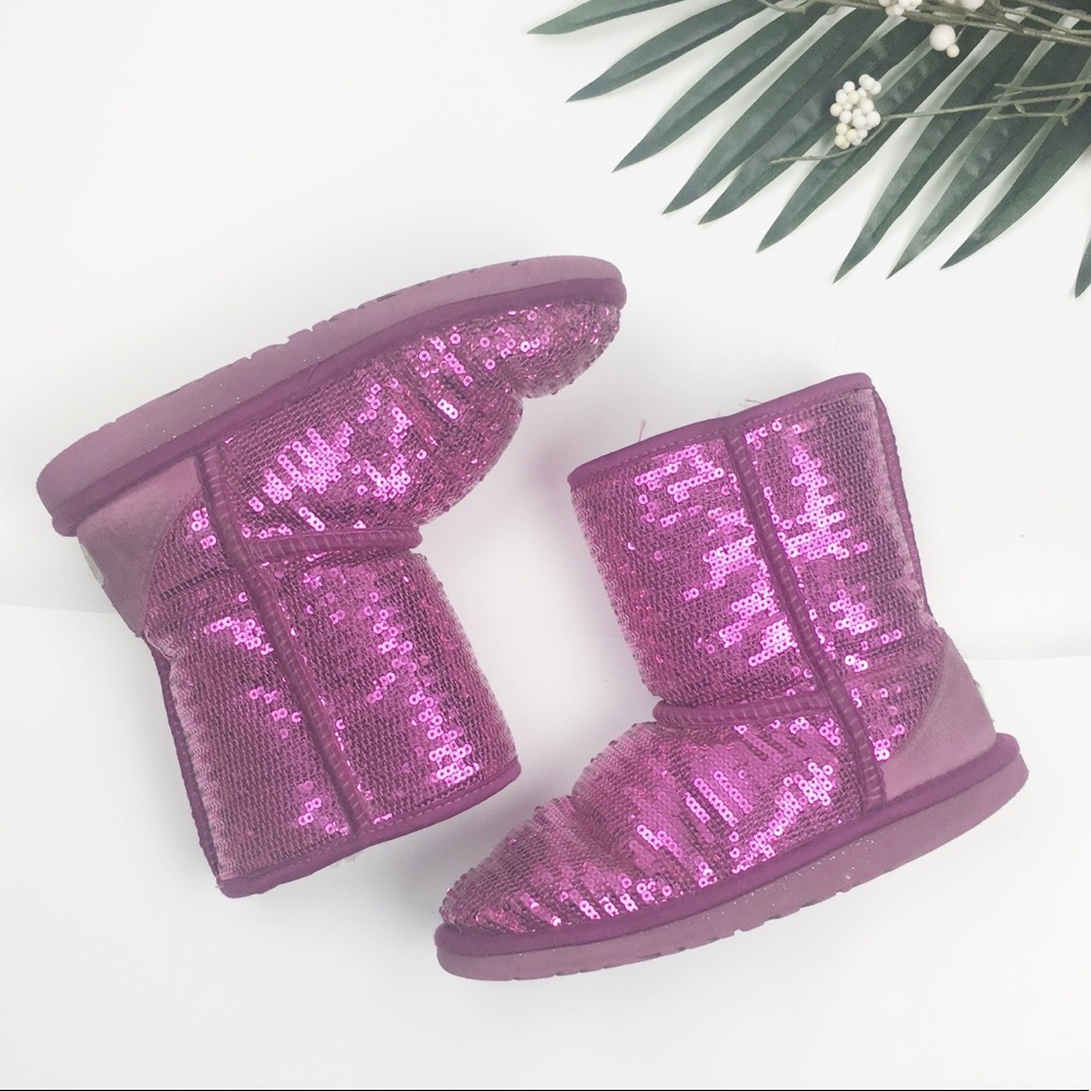 Pink Sequin classic short Uggs